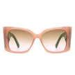 Skydusts - Oversize Square Chunky Fashion Large Women Sunglasses