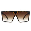 Vitalize - Oversize Retro Square Flat Top Tinted Fashion Women Sunglasses