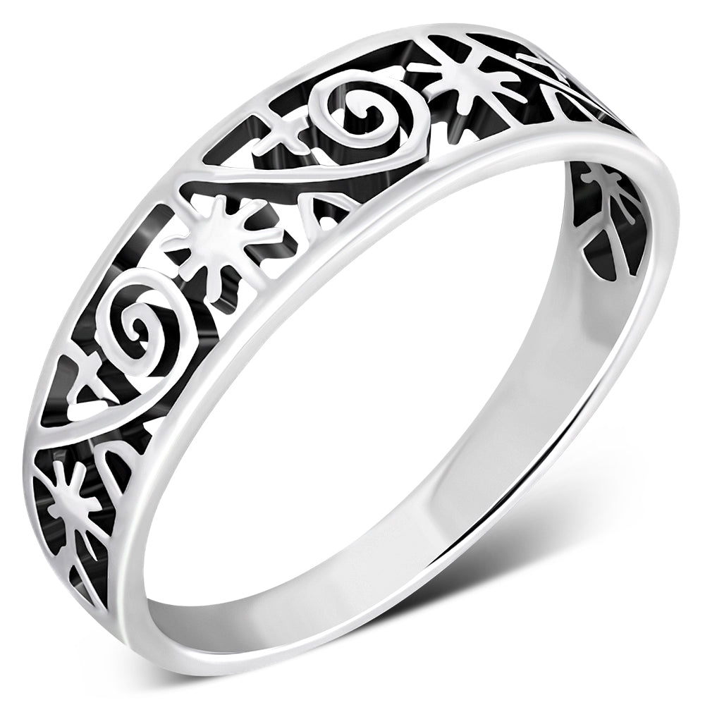 Bague spirale en argent sterling