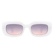 Wonderia - Rectangle Narrow Retro Slim Square Fashion Sunglasses