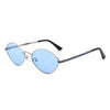 Ufril - Oval Retro Geometric Round Glitter Fashion Sunglasses