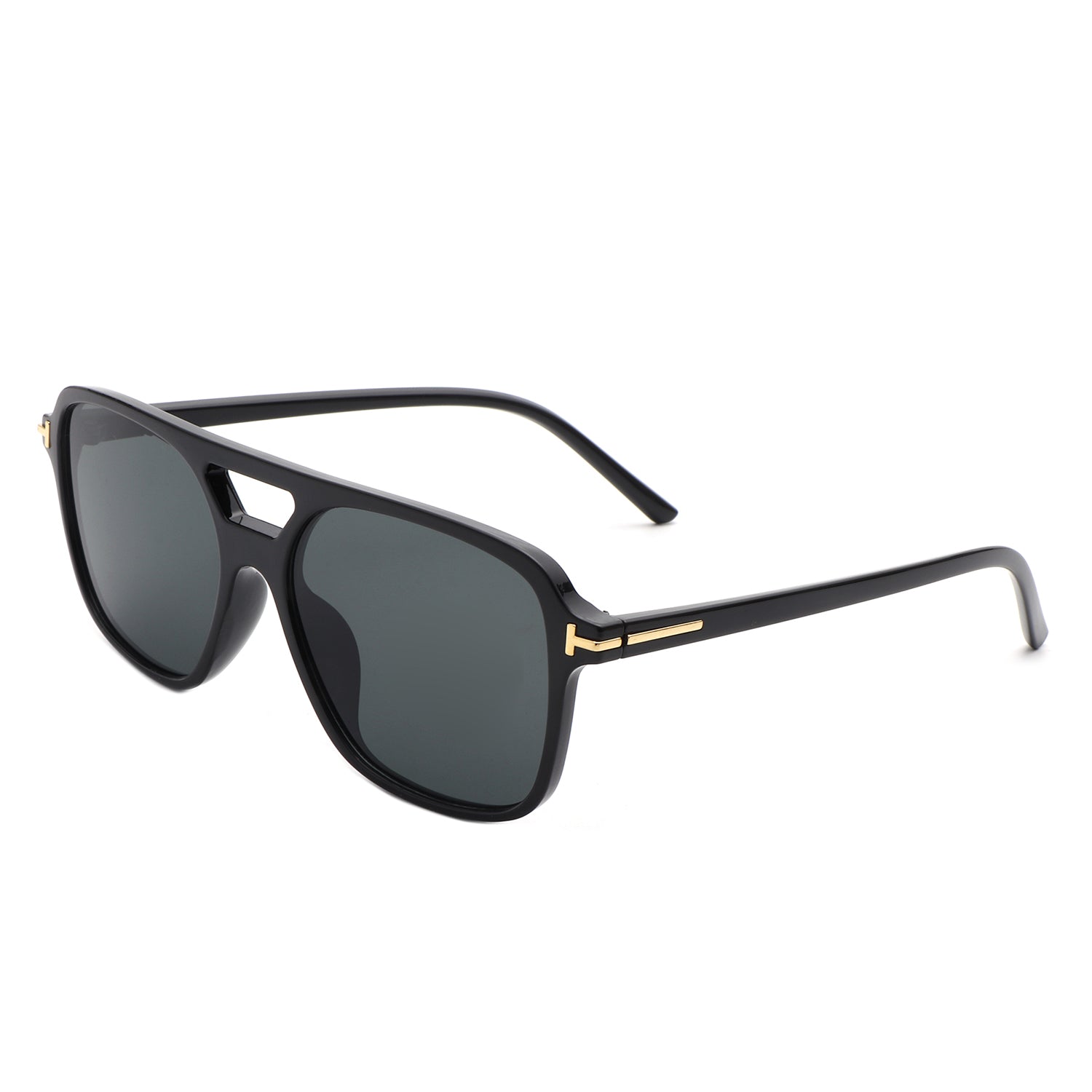 Skyhavoc - Retro Square Brow-Bar Fashion Aviator Sunglasses