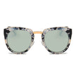 FERNDALE | Mirrored Polarized Lens Oversize Cat Eye Sunglasses