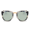 FERNDALE | Mirrored Polarized Lens Oversize Cat Eye Sunglasses