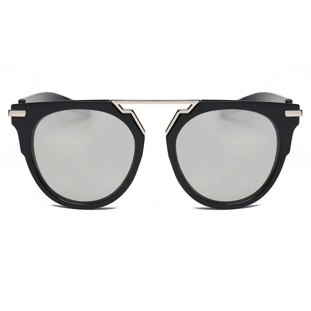 HANOVER | Unisex Fashion Brow-Bar Round Sunglasses