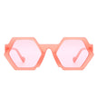 Starpath - Geometric Round Irregular Tinted Fashion Sunglasses