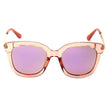 DEKALB | Women's Oversize Mirrored Lens Horned Rim Sunglasses