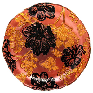 Set/4 ASSIETTES À CÔTÉ PAPILLON ROSE OR NOIR