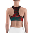 Women's Moisture Wicking Nadine Sports Bra (White & Black Piping)