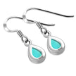 Turquoise Drop Sterling Silver Earrings