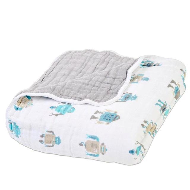 Robots Cotton Muslin Newcastle Blanket