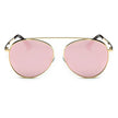 Bethel - Retro Mirrored Lens Teardrop Aviator Sunglasses