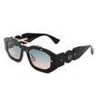 Xanadusk- Geometric Retro Irregular Brow-Bar Square Fashion Sunglasses