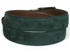 PAUL PARKMAN Ceinture en daim vert pour hommes (ID#B06-GREEN)