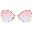 LINDSAY | Women Oversized Rounded Butterfly Fashion Sunglasses