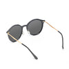 DEWITT | Retro Horn Rimmed Keyhole Bridge Round Sunglasses Circle