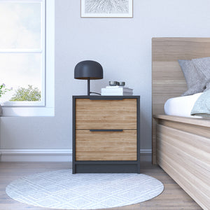 Nightstand Cervants, Bedroom, Black / Pine