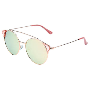 Antequera | Women Round Polarized Brow-Bar Cat Eye Fashion Sunglasses