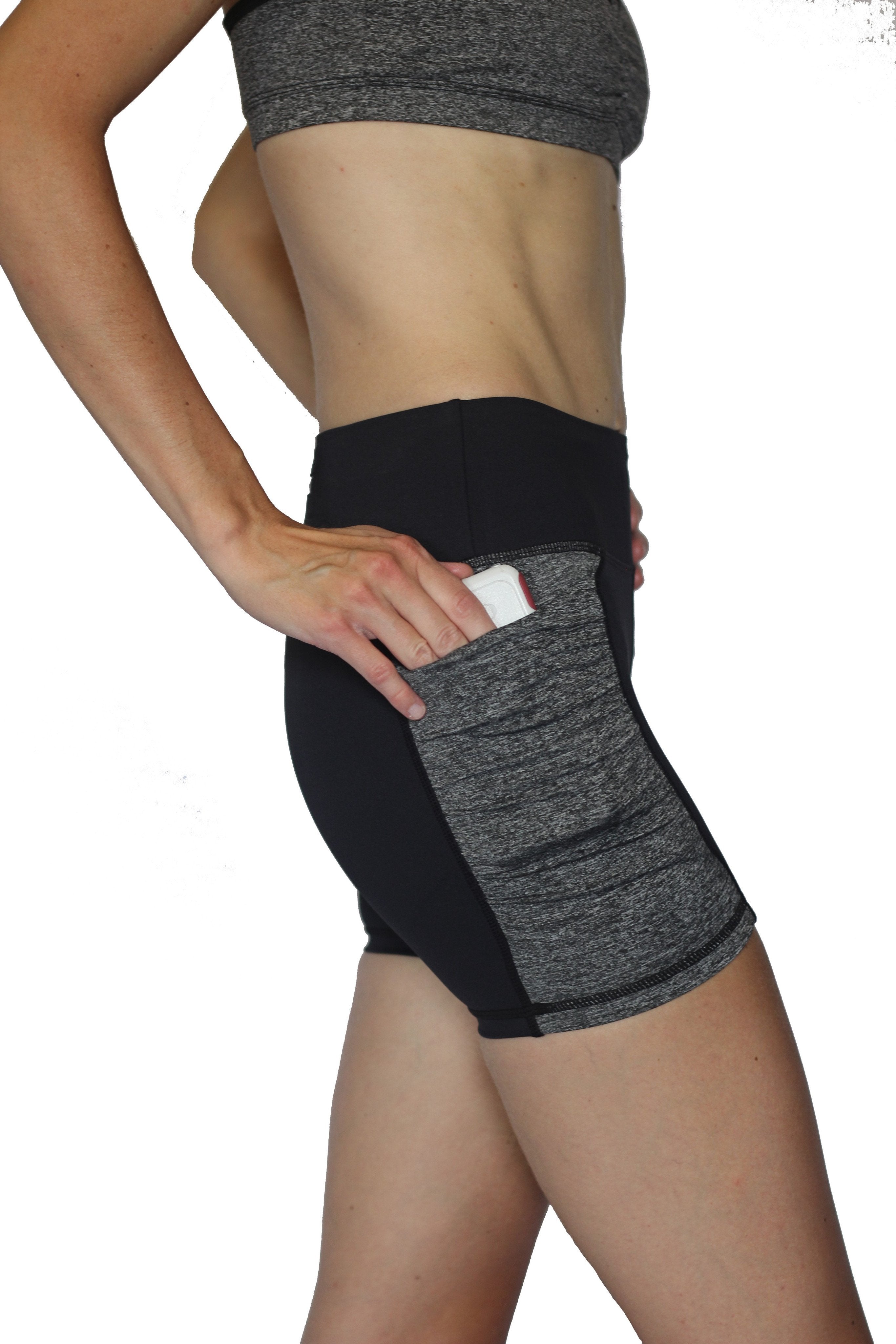 Pocket Short - Black and Gray 3 Inch