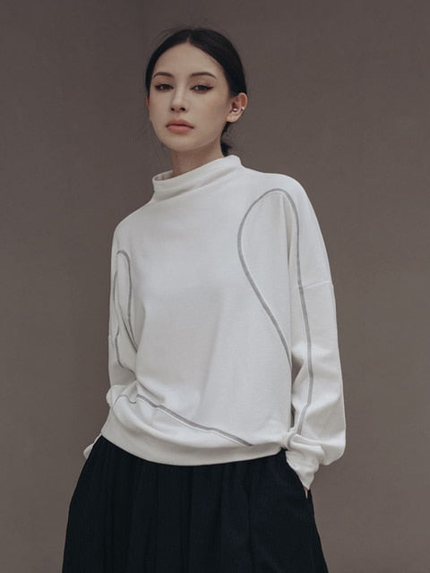 Duchey Contrast Sweatshirt - White