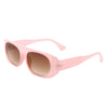 Midnites - Rectangle Retro Oval Fashion Flat Top Vintage Sunglasses