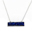 Bethany Druzy Bar Necklace in Silver