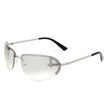 Oceandew - Retro Rimless Oval Tinted Fashion Round Sunglasses