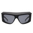 Thalia - Square Chunky Wrap Around Tinted Oversize Fashion Sunglasses