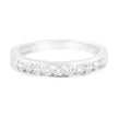 Bague de style bande en or blanc 10 carats avec diamant 1/2 carat certifié IGI