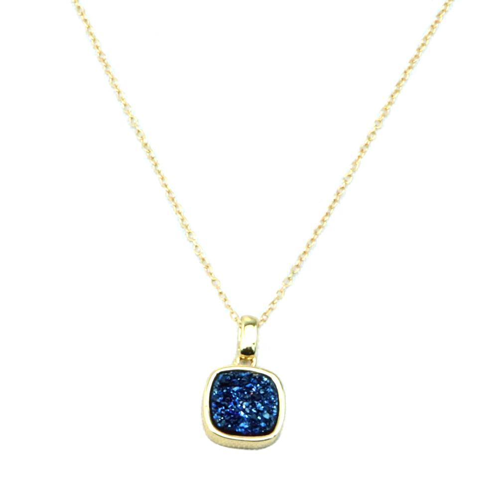 Collier Christy Square Druzy en or