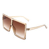 Zenithia - Square Oversize Women Flat Top Fashion Sunglasses