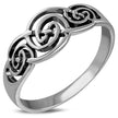 Bague en argent sterling celtique de style note de musique