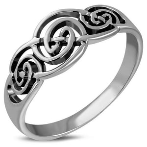 Bague en argent sterling celtique de style note de musique