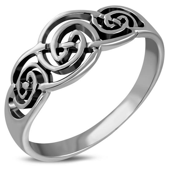 Musical Note Style Celtic Sterling Silver Ring