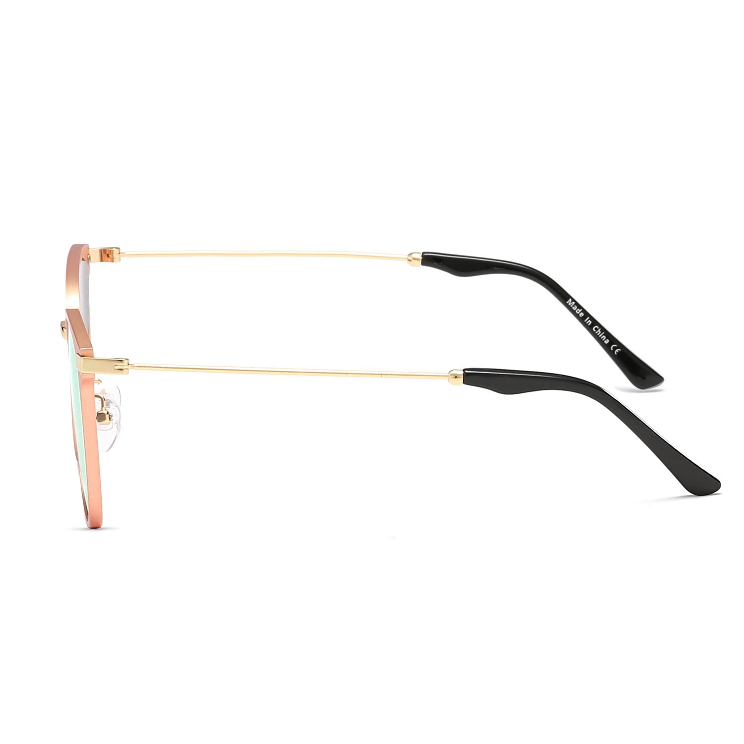 CAMBRIDGE | Pillowed Rectangle Flat Lens Horned Rim Sunglasses