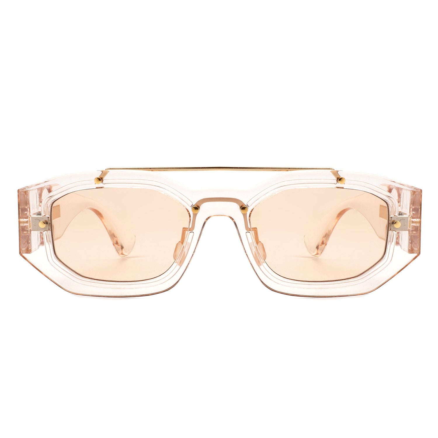 Xanadusk- Geometric Retro Irregular Brow-Bar Square Fashion Sunglasses