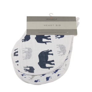 In the Wild Elephant Cotton Burp Cloth Bib 2PK