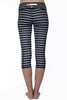 Black and White Stripe 2.0 - Pocket Capri