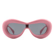 Argo - Oversized Y2K Inflated Frame One Piece Lens Sunglasses