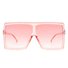 Zenithia - Square Oversize Women Flat Top Fashion Sunglasses