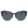 ABANDA |  Round Mirrored Flat Lens Half Frame Sunglasses Circle