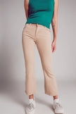 High Waist Flare Jean in Sand