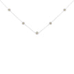 Collier station de diamants en argent sterling