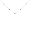 Collier station de diamants en argent sterling