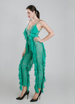 Green Ruffles Jumpsuit