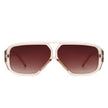 Skyhaven - Oversize Square Retro Double Bridge Vintage Fashion Sunglasses