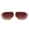 Skyhaven - Oversize Square Retro Double Bridge Vintage Fashion Sunglasses