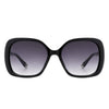 Evernova - Women Retro Square Fashion Flat Top Oversize Sunglasses