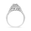 Bague de cocktail en argent sterling 925 avec diamants ronds sertis Miracle 1/3 carat