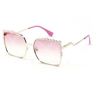 CHICO | Luxury Fashion Oversized Square Metal Frame Bubbles Sunglasses